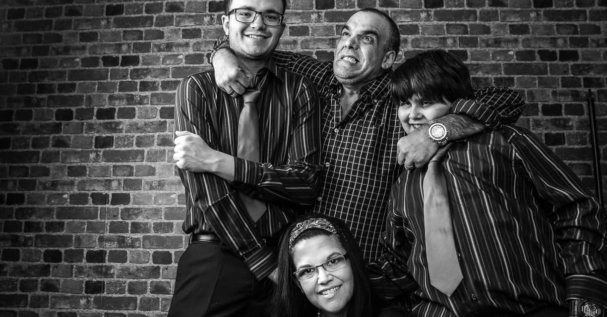 Family Portrait Nanaimo Brick Wall